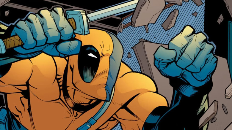 Antimatter Deathstroke wielding blade