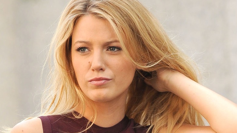 Blake Lively filming Gossip Girl