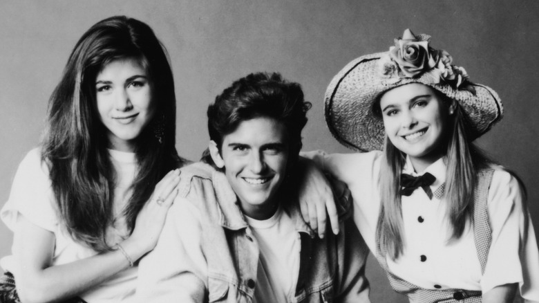 Cast members of Ferris Bueller smiling