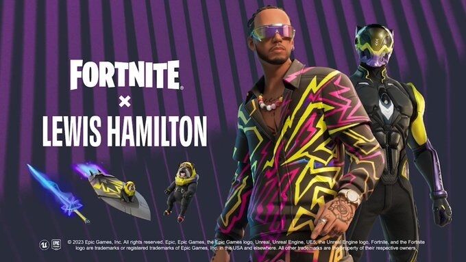Lewis Hamilton is joining the Fortnite Icon Series, 2 separate skins available on 17th November