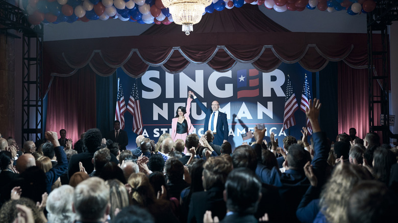 Singer and Neuman at presidential rally
